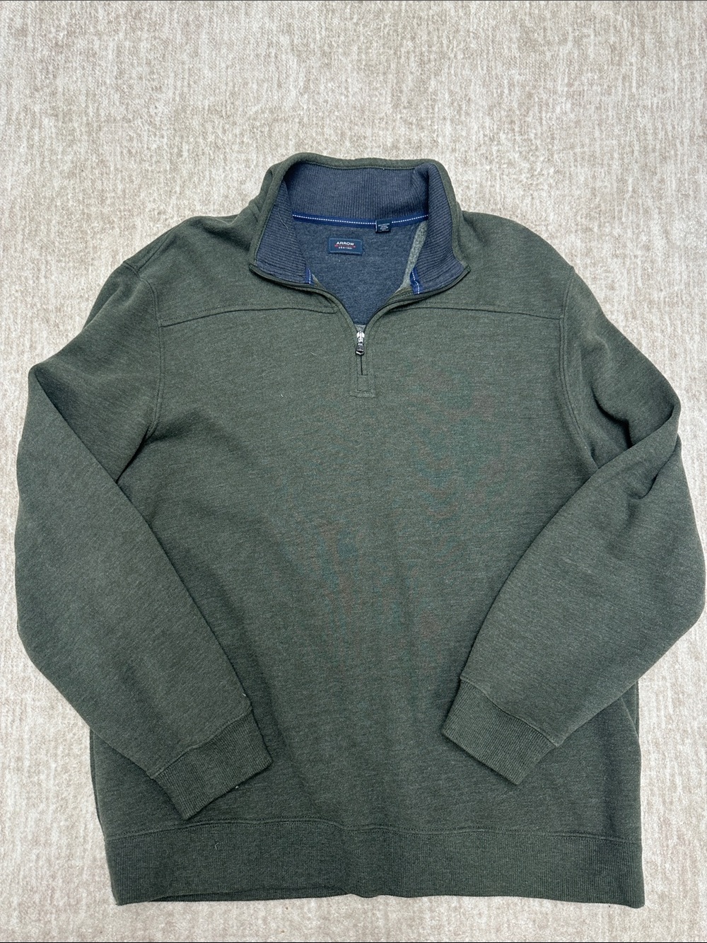 Arrow Men's Dark Green Quarter-Zip Sweater